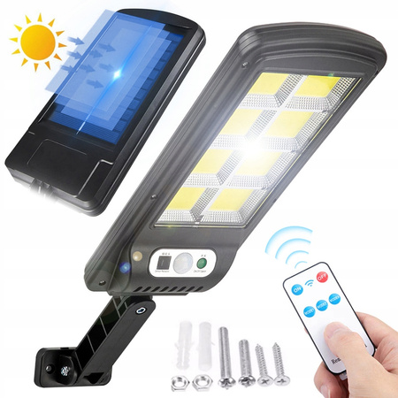LAMPA SOLARNA ULICZNA LATARNIA 160LED COB + PILOT